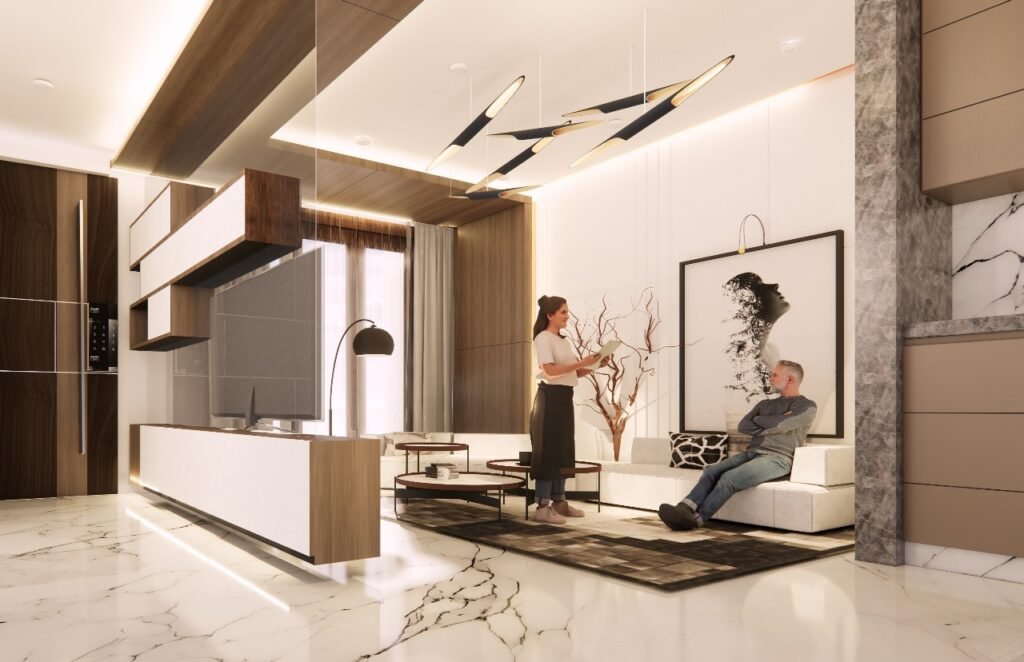 Living room by Sowbhagyaa Construction